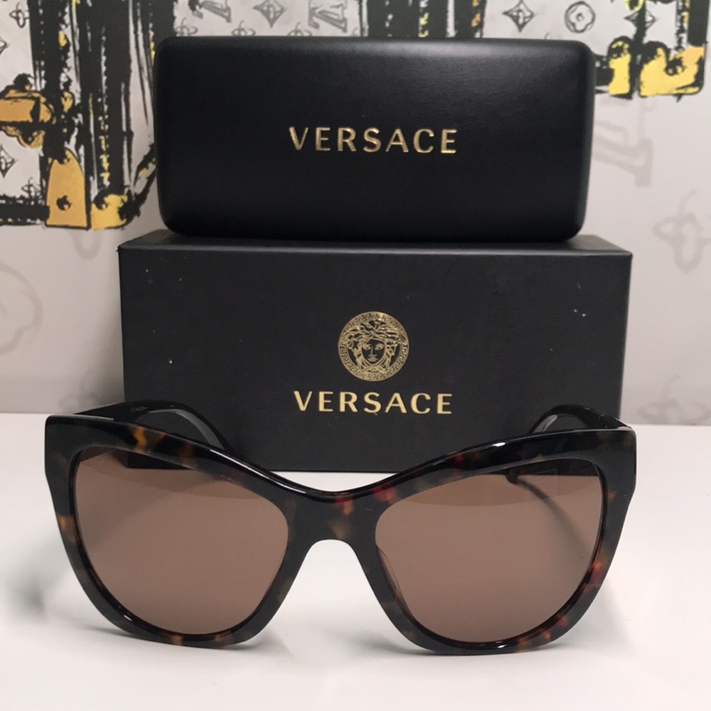 New Authentic Tortoise Shell Sunglasses Ve4417-U - image 4